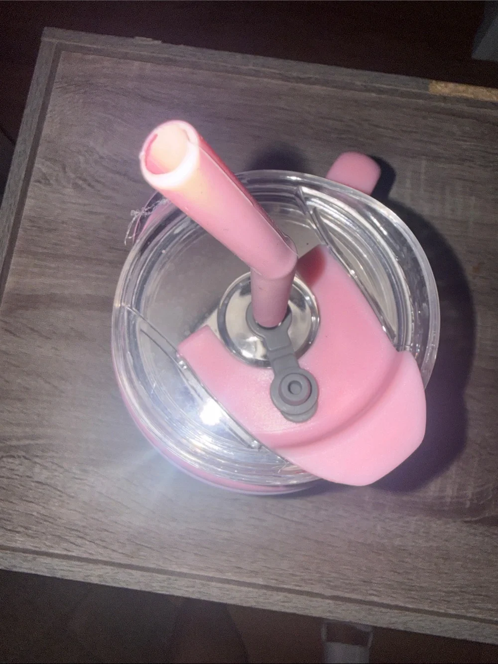 Insulated Pink Travel Mug with Handle and Reusable Straw